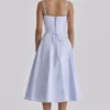 Millie Bluebell katoenen midi-zomerjurk met vetersluiting