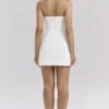 Mimi witte strapless twill mini-jurk
