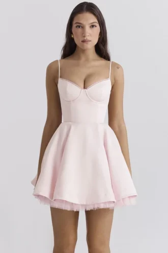 Minimoiselle Ballerina roze tule mini-jurk