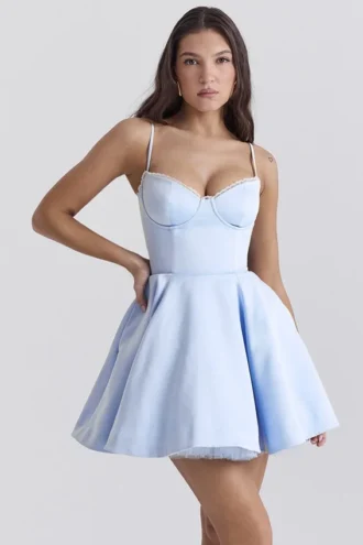 Minimoiselle Cinderella blauwe tule mini-jurk