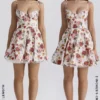 Minimoiselle mini-jurk van tule met Italiaanse rozenprint