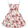 Minimoiselle mini-jurk van tule met Italiaanse rozenprint