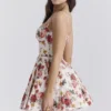 Minimoiselle mini-jurk van tule met Italiaanse rozenprint