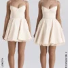 Minimoiselle Vintage crèmekleurige tule mini-jurk