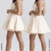Minimoiselle Vintage crèmekleurige tule mini-jurk