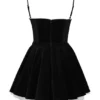 Minimoiselle zwarte fluwelen tule mini-jurk