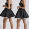 Minimoiselle zwarte tule mini-jurk