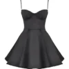 Minimoiselle zwarte tule mini-jurk