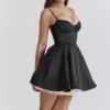Minimoiselle zwarte tule mini-jurk