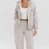 Mirage Cloud katoenen fleece-Hoodie met ritssluiting