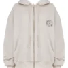 Mirage Cloud katoenen fleece-Hoodie met ritssluiting