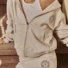 Mirage Cloud katoenen fleece-Hoodie met ritssluiting
