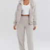 Mirage Cloud katoenen fleece-Hoodie met ritssluiting