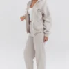 Mirage Cloud katoenen fleece-Hoodie met ritssluiting