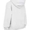 Mirage lichtgrijze gemêleerde katoenen Hoodie met fleece binnenkant en ritssluiting