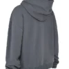 Mirage Slate katoenen Hoodie met fleece binnenkant en ritssluiting