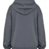 Mirage Slate katoenen Hoodie met fleece binnenkant en ritssluiting