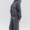 Mirage Slate katoenen Hoodie met fleece binnenkant en ritssluiting