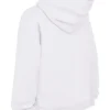 Mirage witte katoenen Hoodie met fleece binnenkant en doorlopende rits