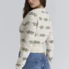 Mistle-Bow wollen vest met all-over print