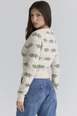 Mistle-Bow wollen vest met all-over print