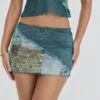 Mistress Rocks Ocean Teal Minirok met panelen – Sale