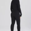 Mitzi zwarte geribde gebreide Leggings