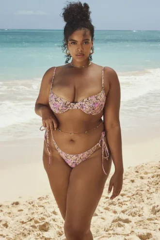 Monaco Olive Floral beugelbikini-top