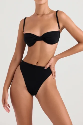 Monaco zwarte beugelbikini-top
