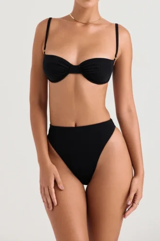 Monaco zwarte beugelbikini-top