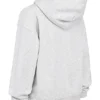 Muse lichtgrijze gemêleerde katoenen Hoodie met fleece binnenkant