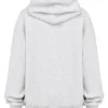 Muse lichtgrijze gemêleerde katoenen Hoodie met fleece binnenkant