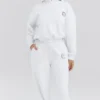 Muse witte Hoodie met katoenen fleece binnenkant