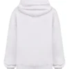 Muse witte Hoodie met katoenen fleece binnenkant