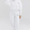 Muse witte Hoodie met katoenen fleece binnenkant