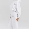 Muse witte Hoodie met katoenen fleece binnenkant