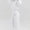 Muse witte Hoodie met katoenen fleece binnenkant