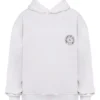 Muse witte Hoodie met katoenen fleece binnenkant