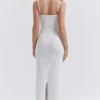 Myla witte gebreide maxi-jurk