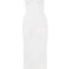 Myla witte gebreide maxi-jurk