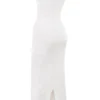 Myla witte gebreide maxi-jurk