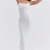 Myla witte gebreide maxi-jurk