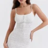 Myla witte gebreide maxi-jurk