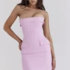 Naia Cotton Candy strapless mini-jurk