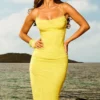 Nalini Acid Lime Korsetten-Jurken Maxi-jurk