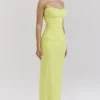 Nalini Acid Lime Korsetten-Jurken Maxi-jurk