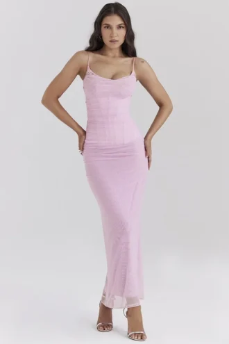Nalini Cotton Candy Korsetten-Jurk Maxi