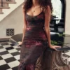 Nalini maxi-jurk met print