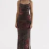 Nalini maxi-jurk met print