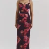 Nalini romantische maxi-jurk met bloemenprint